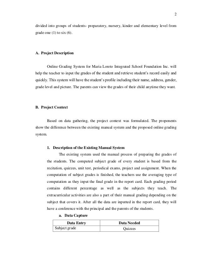 features of grading system grading system design